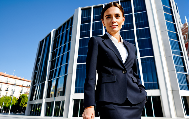 알파세대를 위한 챌린지 마케팅 아이디어 - Professional Portrait**
"A confident businesswoman in a stylish, modest business suit, standing in ...